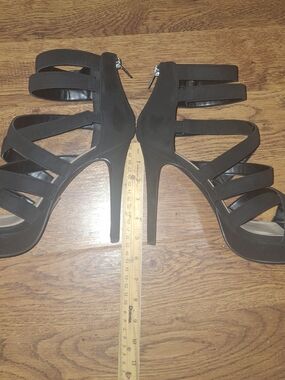 Black Strappy Stilleo Heels
